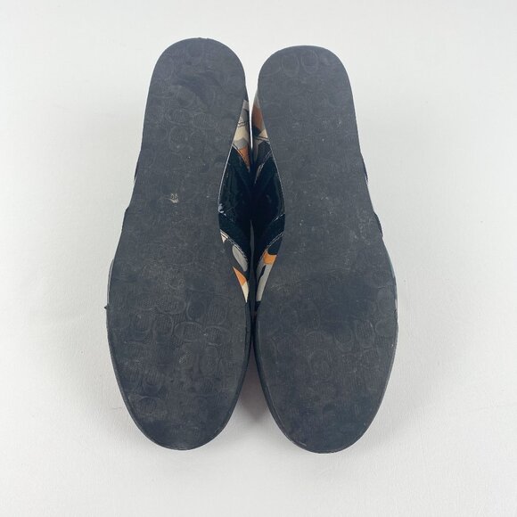 COACH Women's Paxton Sateen Black Orange Gray Sneakers size 8M - Picture 6 of 10